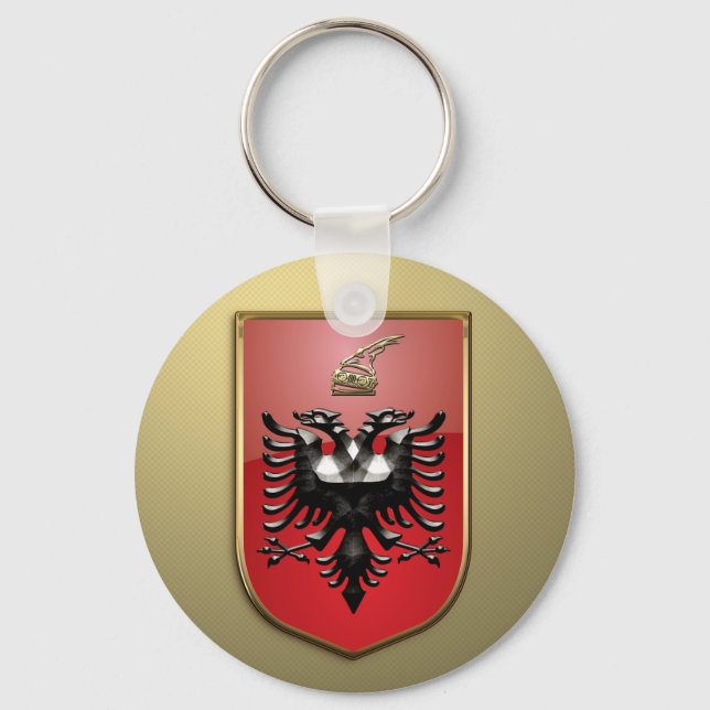 Albanian Coat of arms Key Ring (Front)