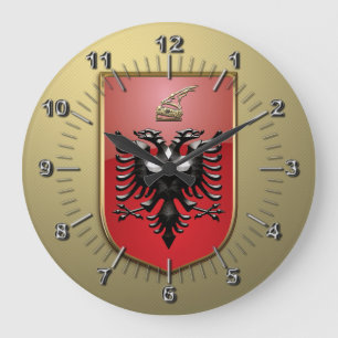 Albanian Coat of arms Large Clock