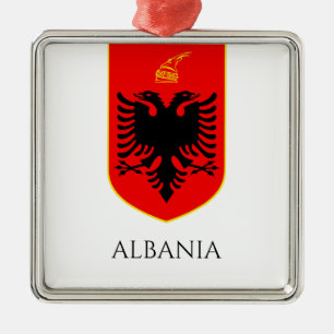 Albanian Coat Of Arms National Heritage Art Metal Ornament