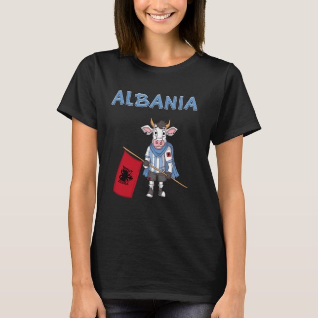 Albanian Cow Albania Fan T-Shirt (Front)