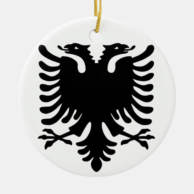 Albanian Eagle. Ceramic Ornament (Front)