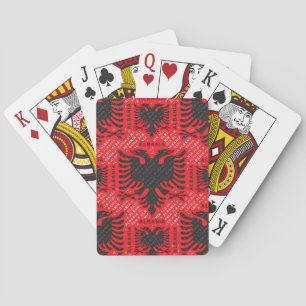 Albanian flag 2 playing cards