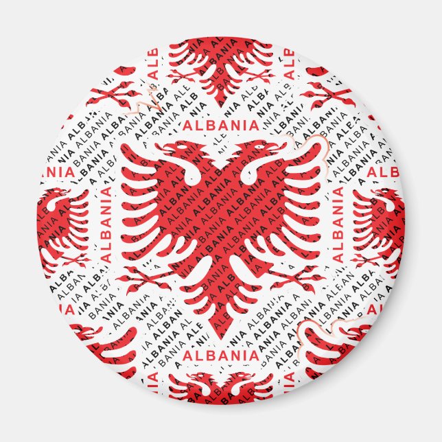 Albanian flag 4 magnet (Front)