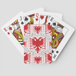 Albanian flag 4 playing cards