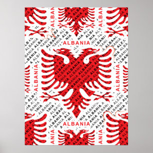 Albanian flag 4 poster
