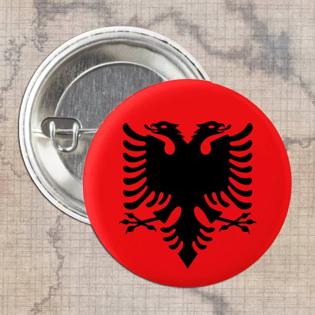 Albanian Flag & Albania fashion patriots /sports 3 Cm Round Badge (Creator Uploaded)