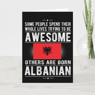 Albanian Flag Albania Heritage Albanian Roots Card