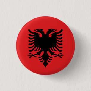 Albanian flag badge