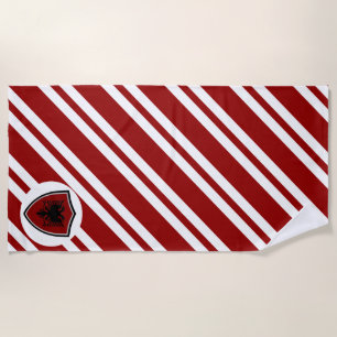 Albanian flag beach towel