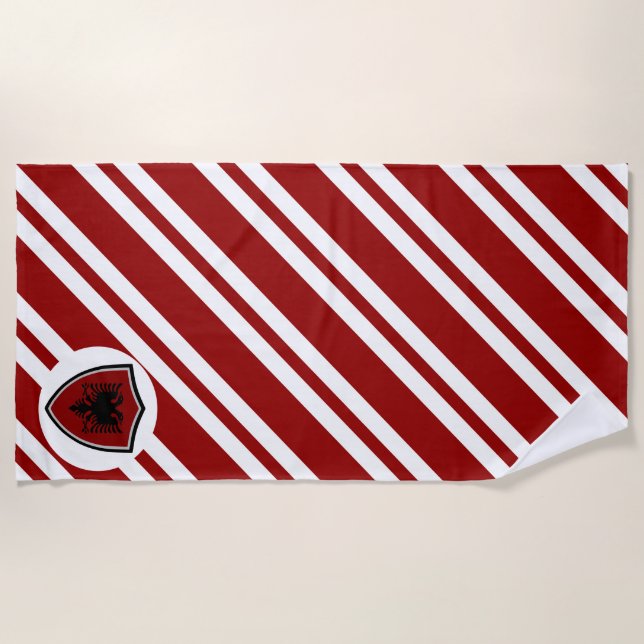 Albanian flag beach towel (Front)