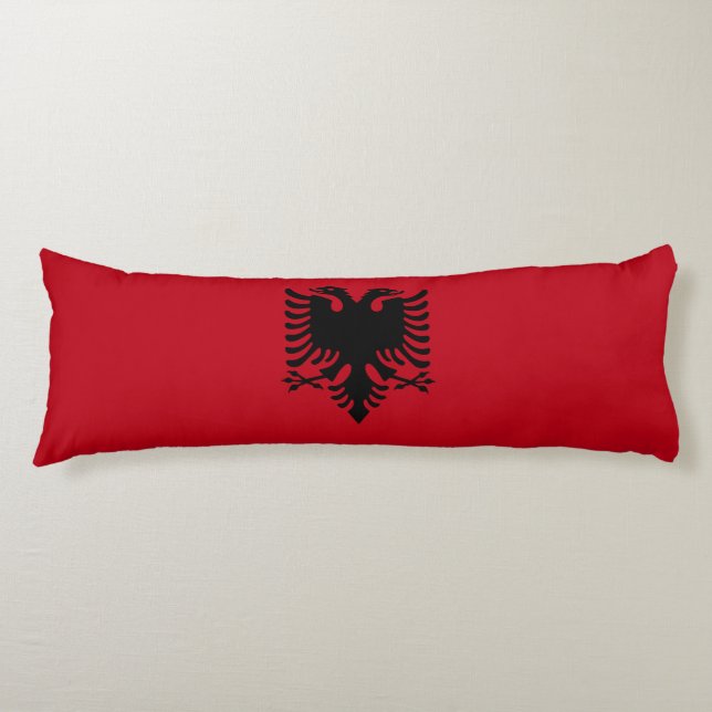 Albanian flag body cushion (Front)
