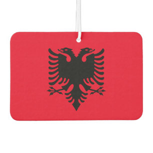 Albanian flag car air freshener