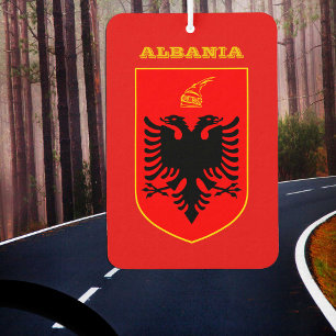 Albanian Flag Car Air Freshener, Albania Freshener