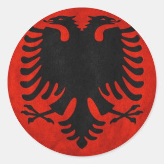 Albanian Flag Classic Round Sticker