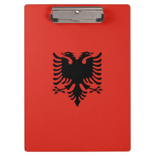 Albanian flag clipboard