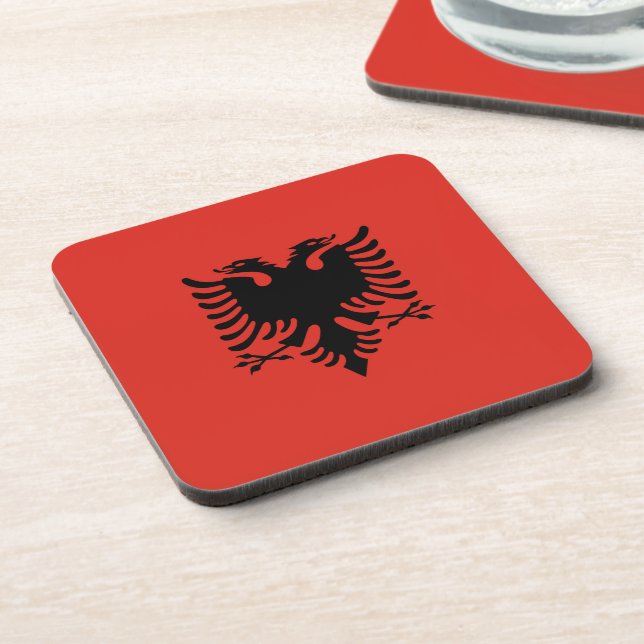 Albanian flag coaster (Left Side)