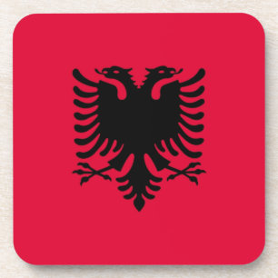 Albanian Flag Coaster