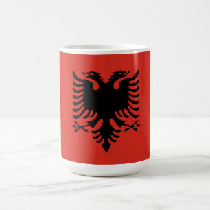 Albanian flag coffee mug