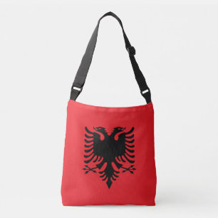 Albanian flag crossbody bag