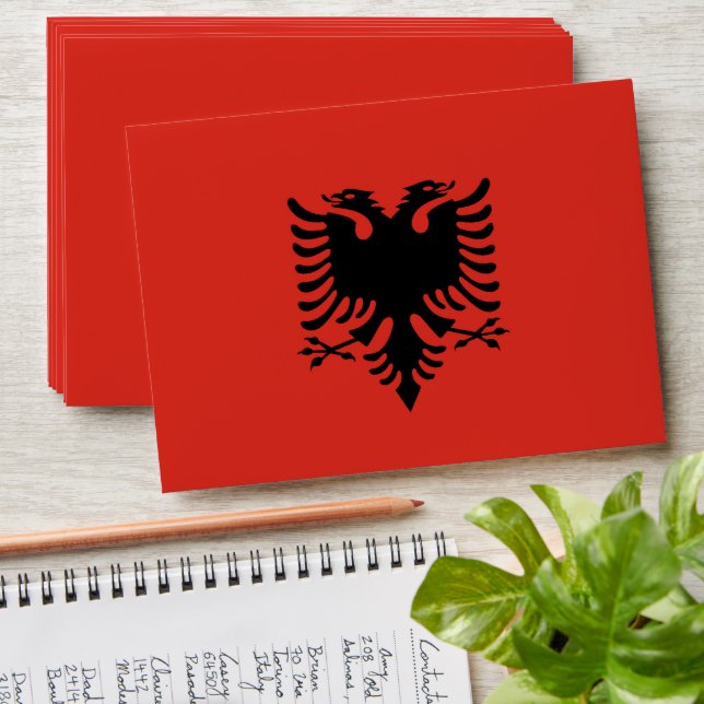 Albanian flag envelope (Stacked)