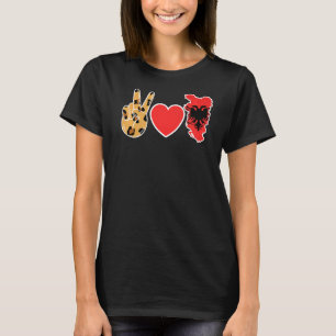 Albanian Flag Family Root Pride Country Peace Love T-Shirt