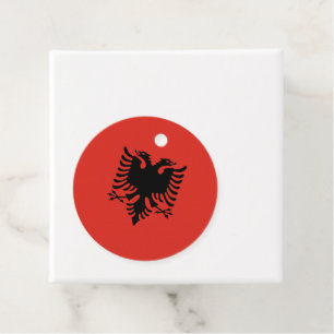 Albanian flag favour tags