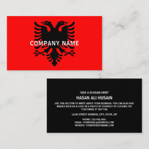 Albanian Flag, Flag of Albania Business Card