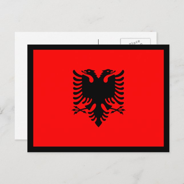Albanian Flag, Flag of Albania Postcard (Front/Back)