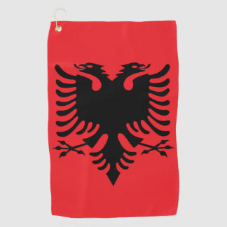 Albanian flag golf towel