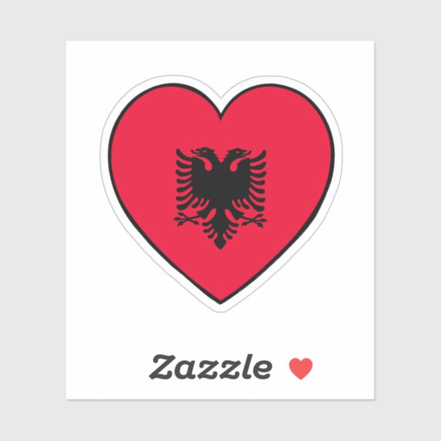 Albanian flag heart (Sheet)