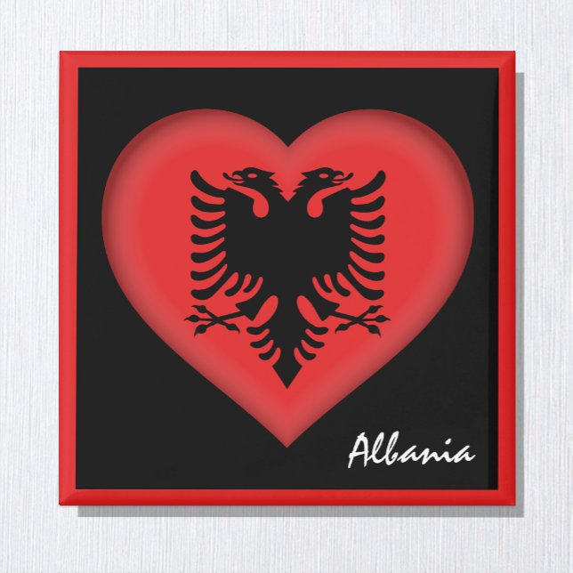 Albanian flag & Heart Albania holiday /sports Magnet (Creator Uploaded)