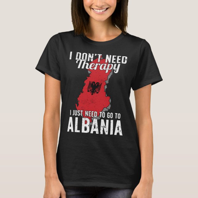 Albanian Flag I Albania Flag I Vacation Gift I Alb T-Shirt (Front)
