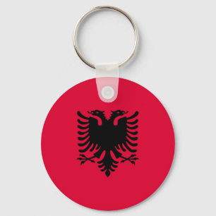 Albanian Flag Key Ring
