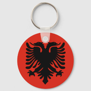 Albanian Flag Key Ring