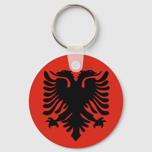 Albanian Flag Key Ring (Front)