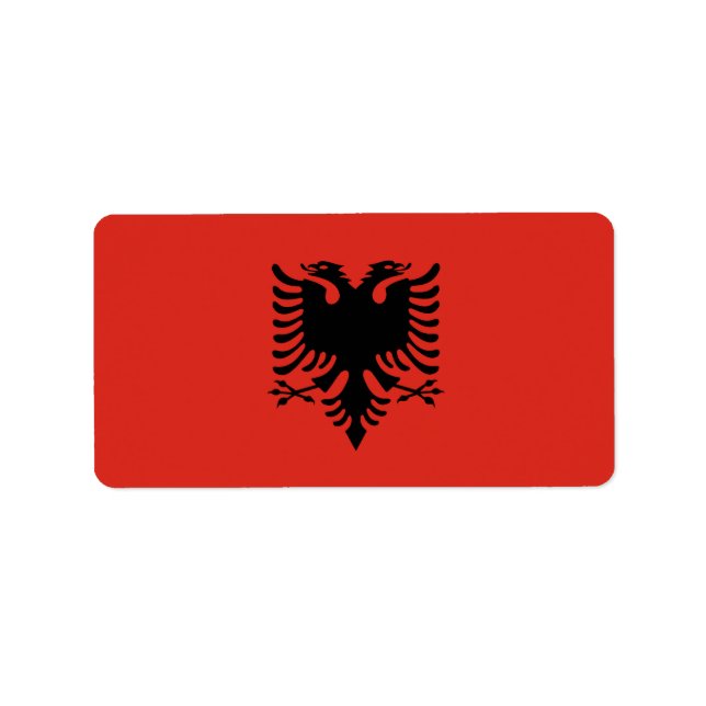 Albanian flag label (Front)