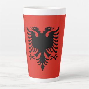 Albanian flag latte mug