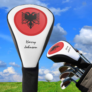 Albanian Flag & Monogrammed Golf Clubs Covers