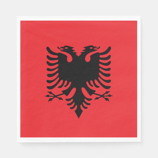 Albanian flag napkin (Front)