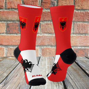 Albanian Flag Patriotic, Sustainable Albania Socks