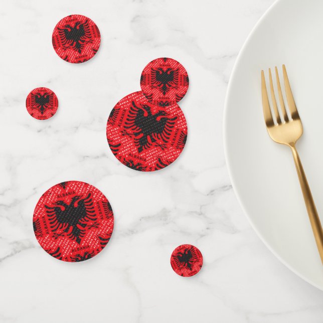 Albanian flag pattern 2 confetti (Group)