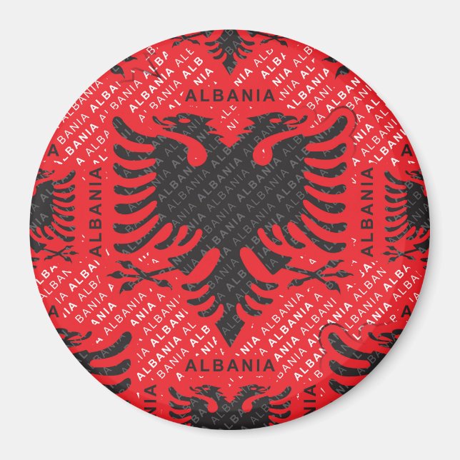 Albanian flag pattern 2 magnet (Front)