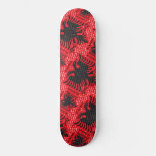 Albanian flag pattern 2 skateboard