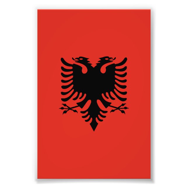 Albanian flag photo print (Front)