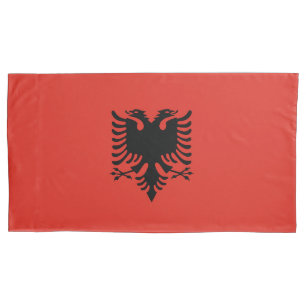 Albanian flag pillowcase