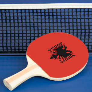 Albanian flag ping pong paddle