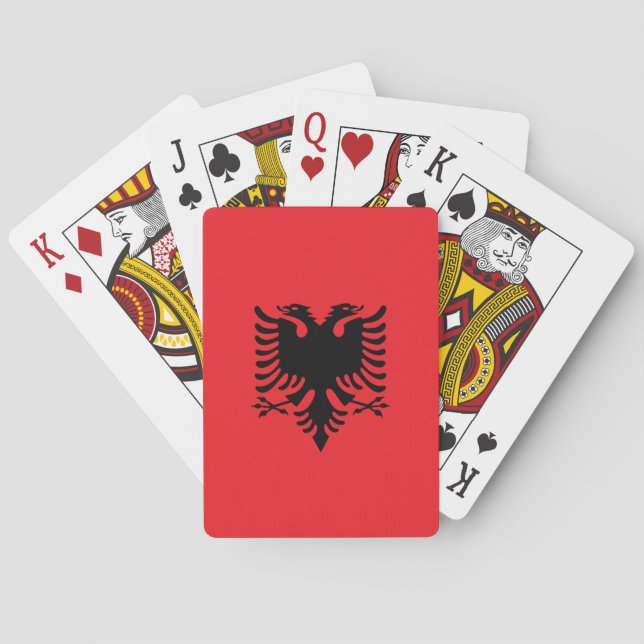 Albanian flag playing cards (Back)