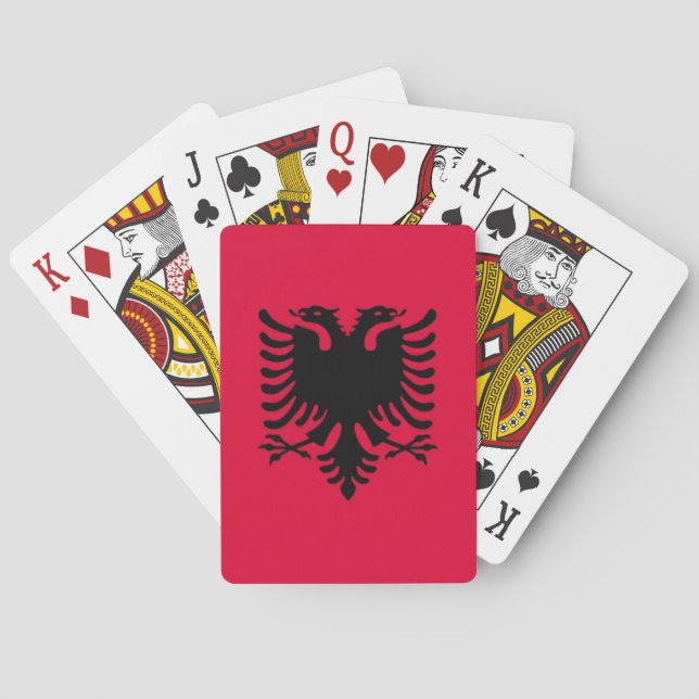 Albanian Flag Playing Cards (Back)