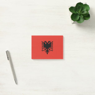 Albanian flag post-it notes