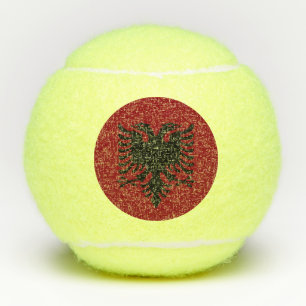 Albanian flag tennis balls